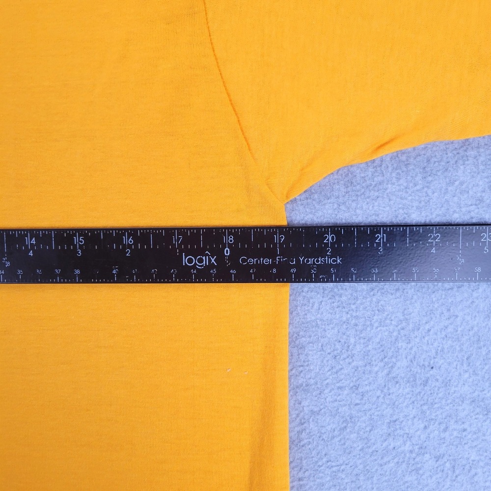 Screen Stars T-Shirt Mens Large Gold Yellow Vintage 80s Single Stitch Blank USA - Picture 4 of 10